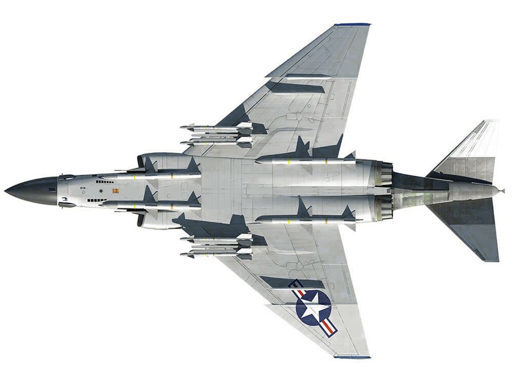 McDonnell Douglas F-4 Phantom II Aircraft "VF-96 Fighting Falcons Showtime 100 Lieutenant Randy Cunningham USS Constellation Vietnam" (1972) United States Navy "Collector Series" 1/144 Diecast Model by Air Force 1 view 4