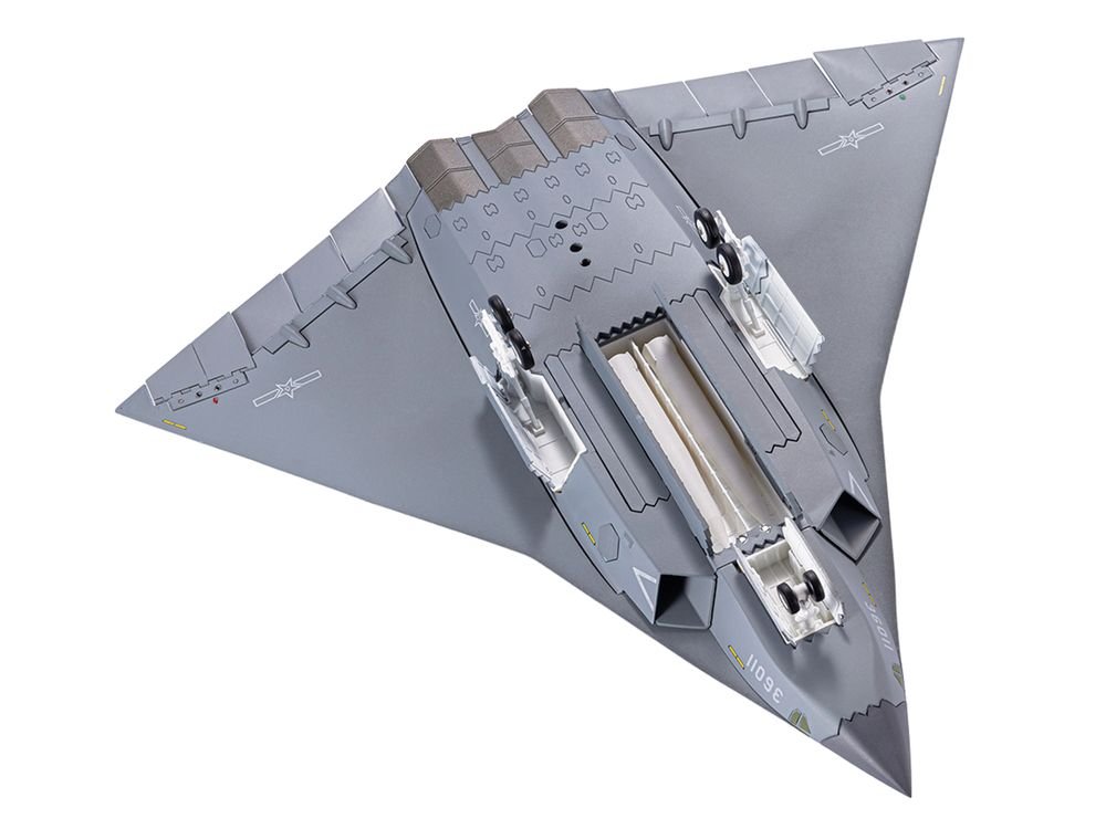 CAC J-36 Stealth Aircraft "People's Liberation Army Air Force" 1/72 Diecast Model by Air Force 1 view 3