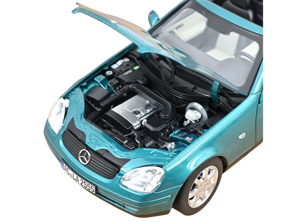 1996 Mercedes-Benz SLK Convertible Vivianit Green Metallic 1/18 Diecast Model Car by Norev view 4