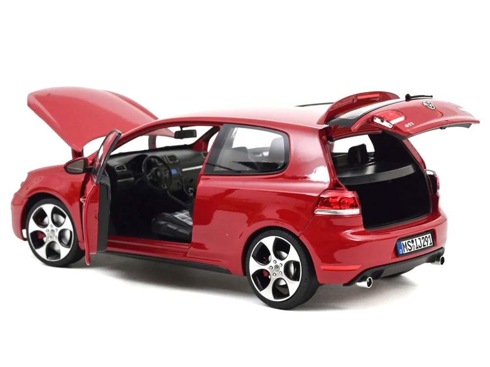 2009 Volkswagen Golf VI GTI Tornado Red 1/18 Diecast Model Car by Norev view 2