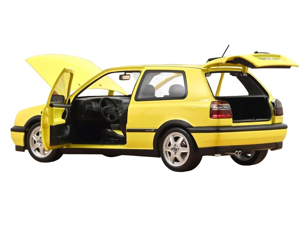 1994 Volkswagen Golf GTI Color Concept Yellow 1/18 Diecast Model Car by Norev view 2