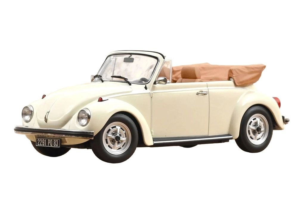 1972 Volkswagen 1303 Beetle Cabriolet Cream White 1/18 Diecast Model Car by Norev view 2