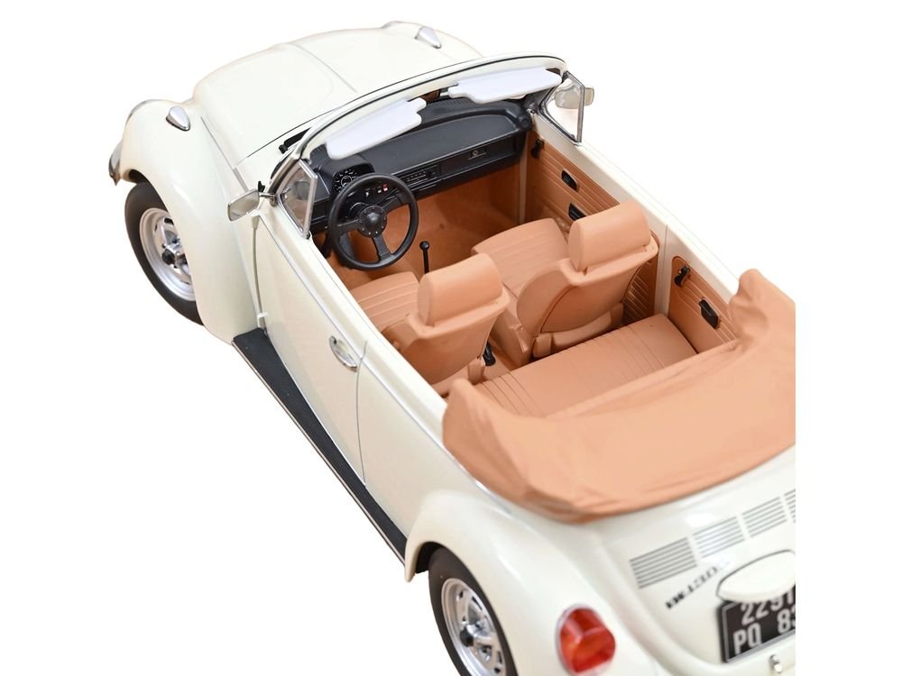 1972 Volkswagen 1303 Beetle Cabriolet Cream White 1/18 Diecast Model Car by Norev view 3