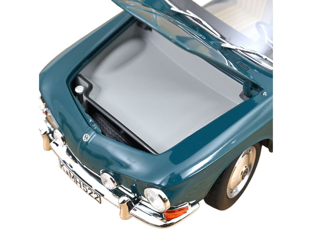 1963 Volkswagen Karmann Ghia 1500 Smaragd Green 1/18 Diecast Model Car by Norev view 5