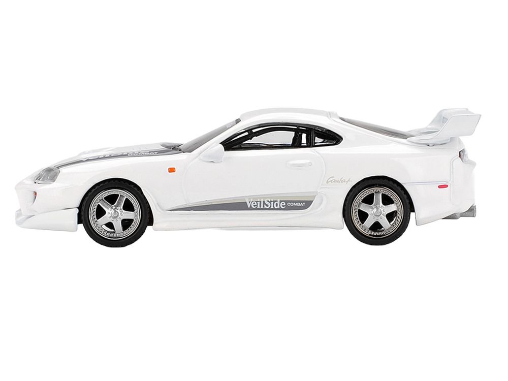 Toyota Supra "VeilSide Combat V-I" White Limited Edition 1/64 Die Cast Model Car by Mini GT view 2