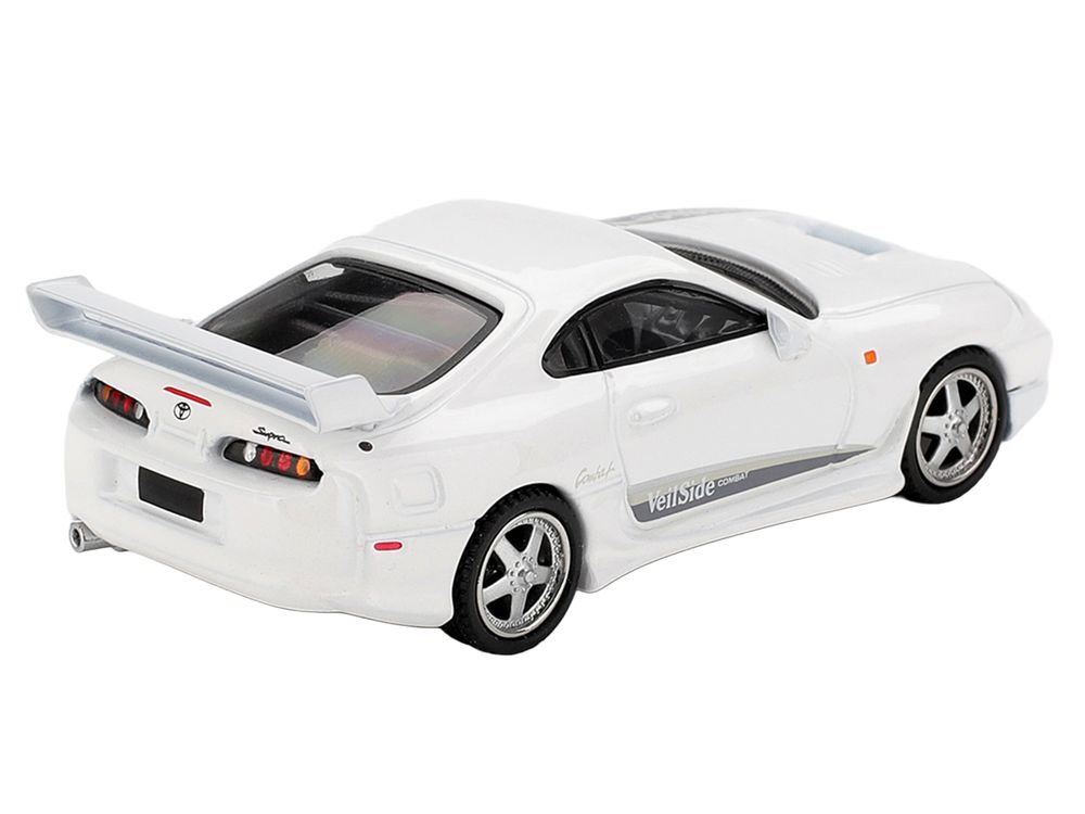Toyota Supra "VeilSide Combat V-I" White Limited Edition 1/64 Die Cast Model Car by Mini GT view 3