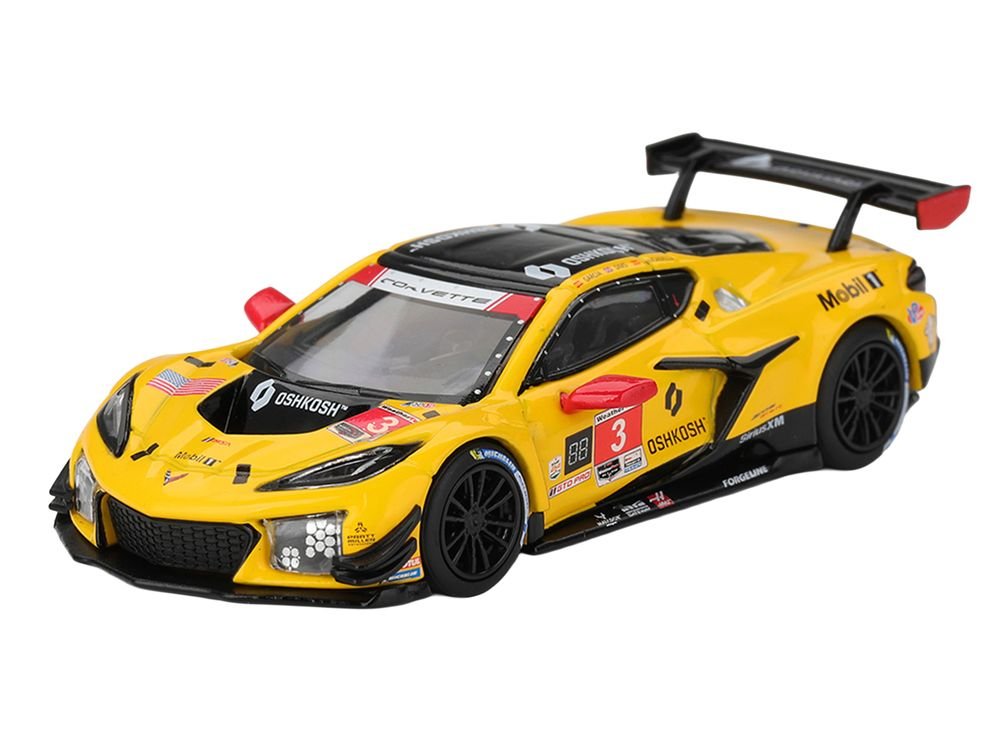Chevrolet Corvette Z06 GT3.R #3 Antonio Garcia - Daniel Juncadella - Alexander Sims "Corvette Racing by Pratt Miller Motorsports" GTD Pro Class 2nd Place IMSA "24 Hours of Daytona" (2025) Limited Edition 1/64 Die Cast Model Car by Mini GT view 2