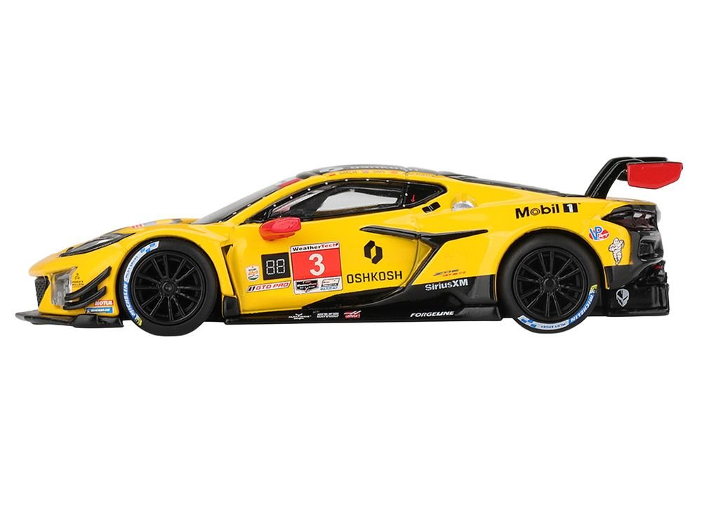 Chevrolet Corvette Z06 GT3.R #3 Antonio Garcia - Daniel Juncadella - Alexander Sims "Corvette Racing by Pratt Miller Motorsports" GTD Pro Class 2nd Place IMSA "24 Hours of Daytona" (2025) Limited Edition 1/64 Die Cast Model Car by Mini GT view 3