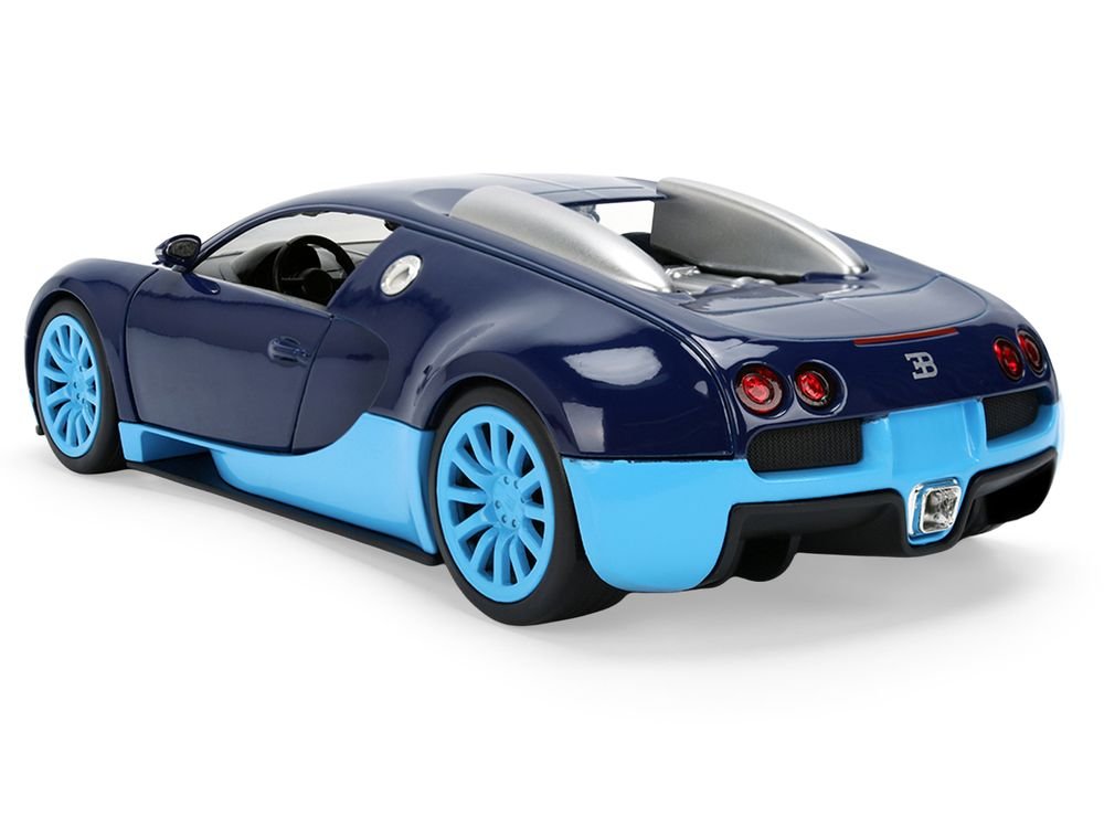 2011 Bugatti Veyron Dark Blue with Light Blue Accents "Hyper-Spec" Series 1/24 Diecast Model Car by Jada view 5