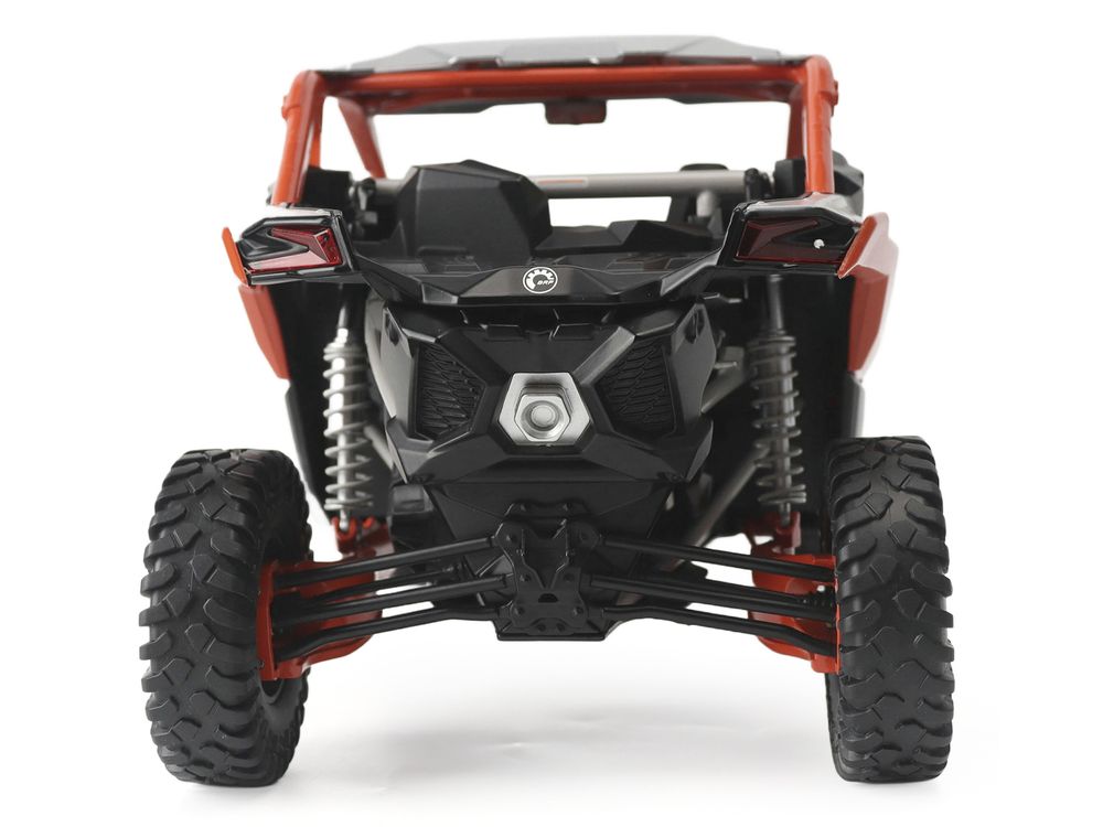 Can-Am Maverick X3 X RC Turbo RR Chalk Gray and Orange 1/12 Diecast Model by BRP Models view 5