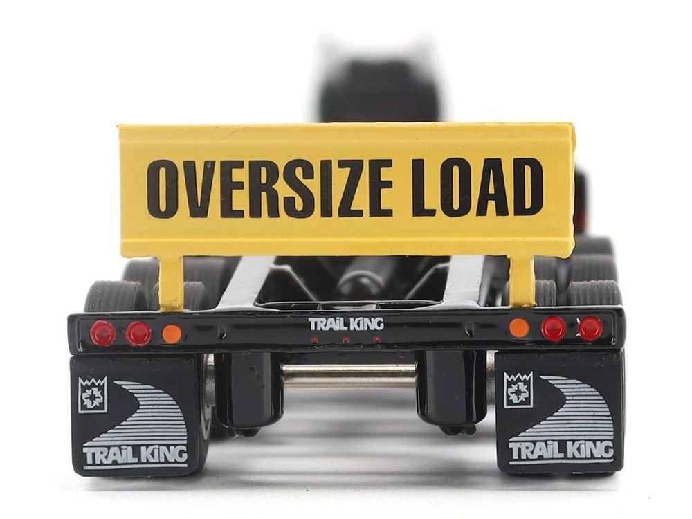 Trail King TK170 Hydraulic Detachable Gooseneck Lowboy Trailer Black with Jeep and Booster "Transport Series" 1/64 Diecast Model by Diecast Masters view 5