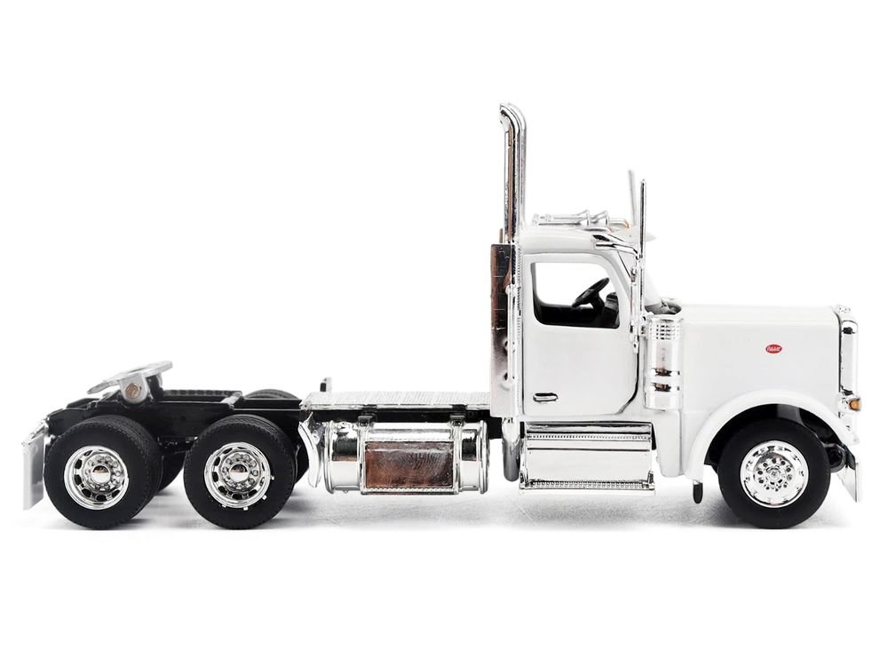 Peterbilt 589 Tandem-Axle Legendary Package Truck Tractor with Day Cab White "Transport Series" 1/64 Diecast Model by Diecast Masters view 2