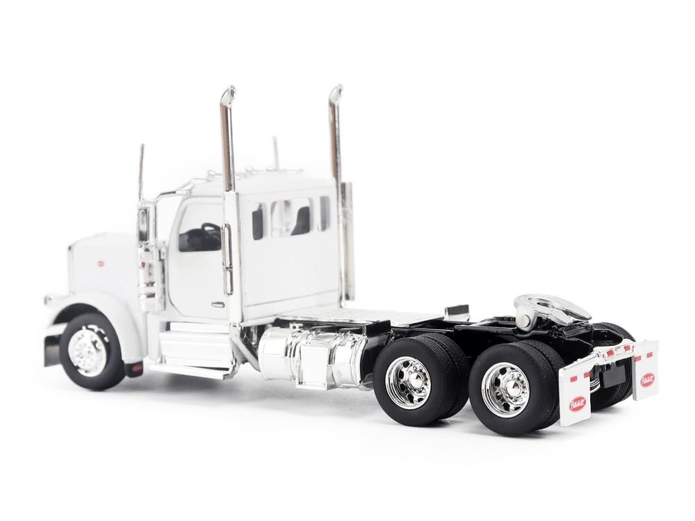 Peterbilt 589 Tandem-Axle Legendary Package Truck Tractor with Day Cab White "Transport Series" 1/64 Diecast Model by Diecast Masters view 3