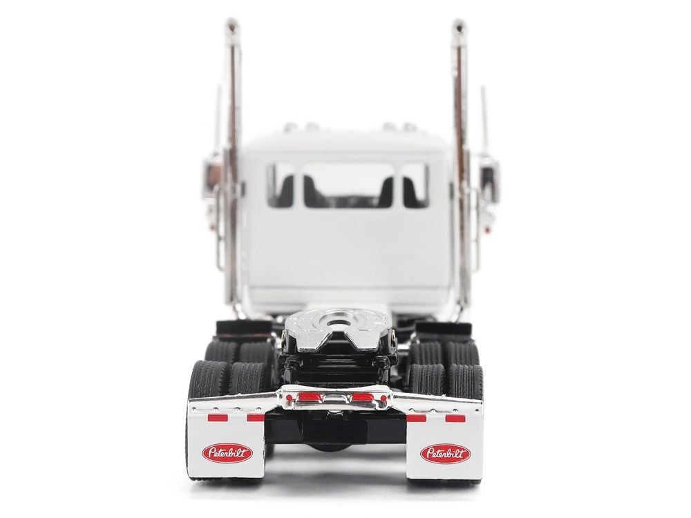 Peterbilt 589 Tandem-Axle Legendary Package Truck Tractor with Day Cab White "Transport Series" 1/64 Diecast Model by Diecast Masters view 5