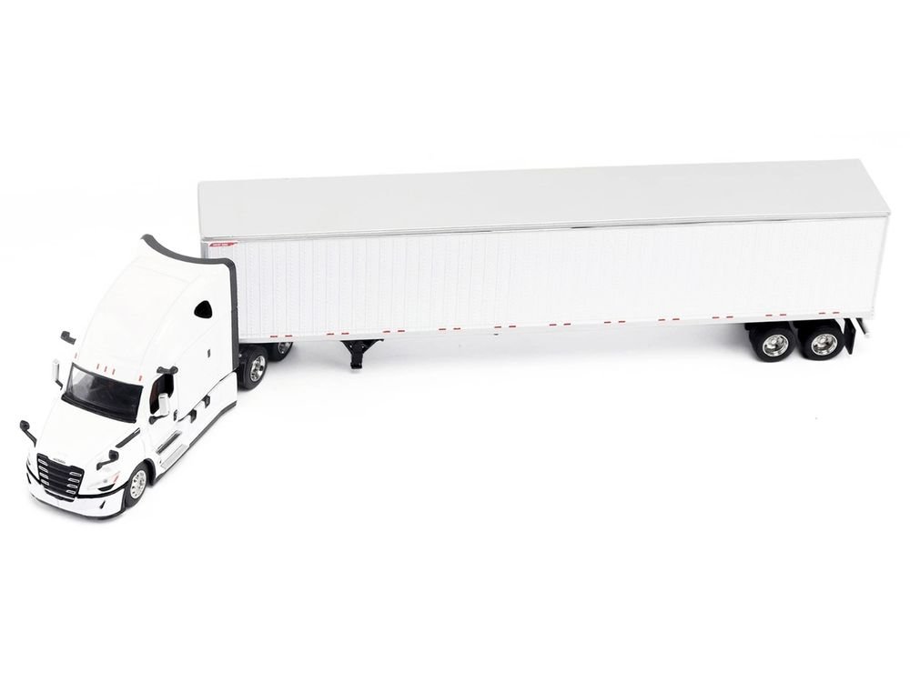 2025 Freightliner Cascadia Gen-5 Truck Tractor with Sleeper and Great Dane Champion 53ft Dry Cargo Trailer Winter White "Transport Series" 1/64 Diecast Model by Diecast Masters view 5