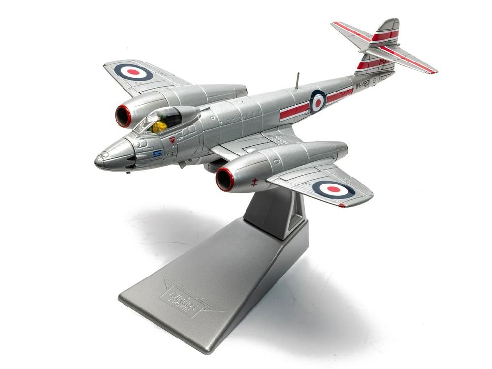 Gloster Meteor F.8 Aircraft "WH480/M Sqn Ldr John ‘Dusty’ Miller DFC No.41 Squadron Biggin Hill" (1951) Royal Air Force "The Aviation Archive" Series 1/72 Diecast Model Car by Corgi view 2