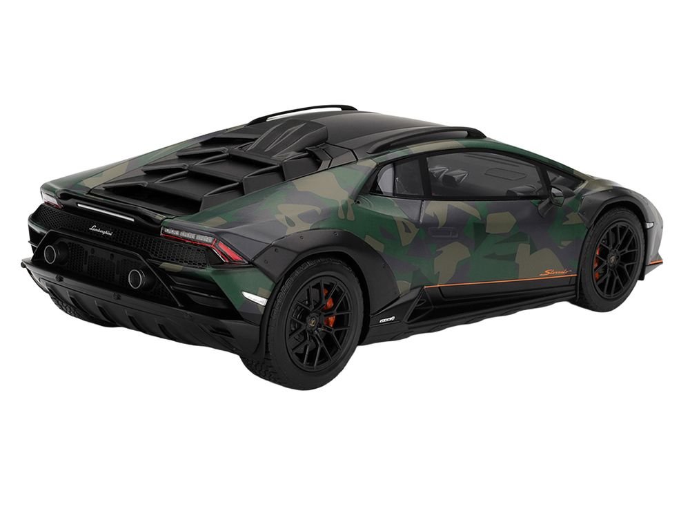 Lamborghini Huracan Sterrato All-Terrain "BOSCO" Green Camouflage 1/18 Model Car by Top Speed view 5