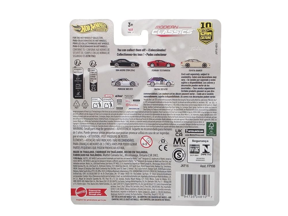 Porsche 993 GT2 Gray Metallic "Modern Classics" Series Diecast Model Car by Hot Wheels view 2