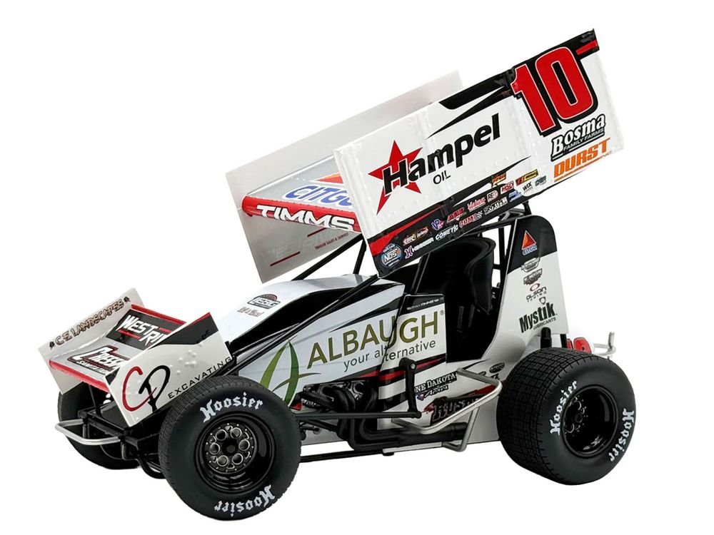 Winged Sprint Car #10 Ryan Timms "Liebig Motorsports - Hampel Oil" (2026) 1/18 Diecast Model Car by ACME view 2