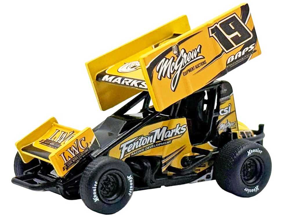 Winged Sprint Car #19 Brent Marks "Fenton Marks Racing" (2026) 1/50 Diecast Model Car by ACME view 2