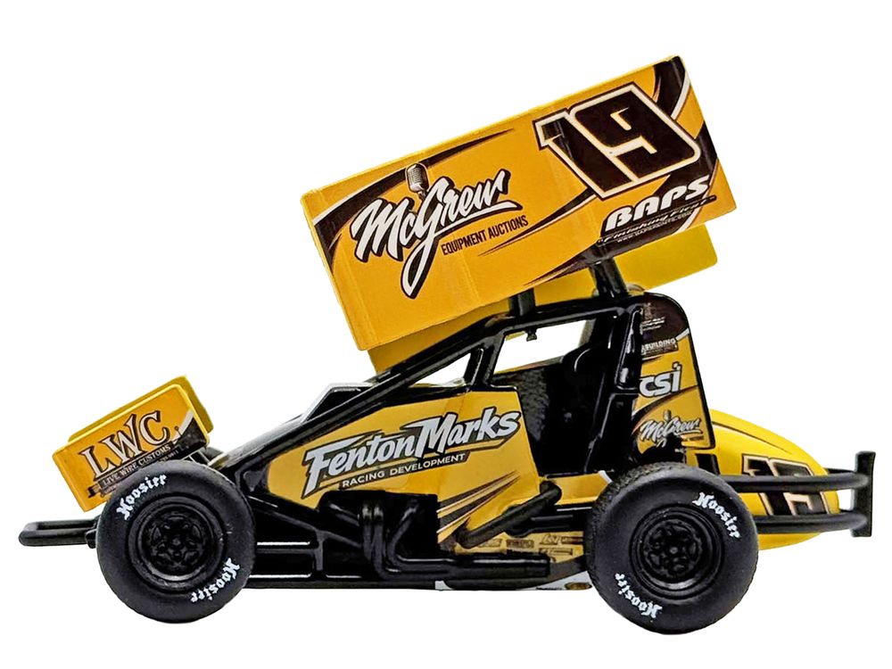 Winged Sprint Car #19 Brent Marks "Fenton Marks Racing" (2026) 1/50 Diecast Model Car by ACME view 3