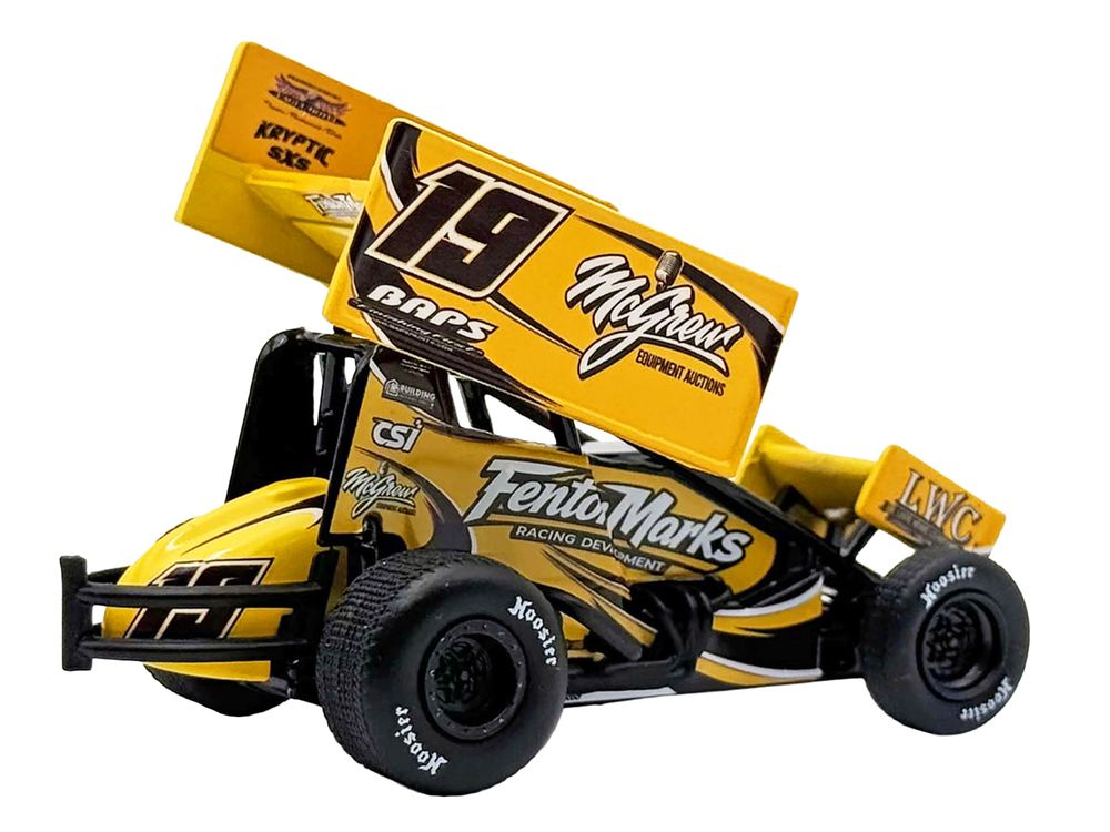 Winged Sprint Car #19 Brent Marks "Fenton Marks Racing" (2026) 1/50 Diecast Model Car by ACME view 4