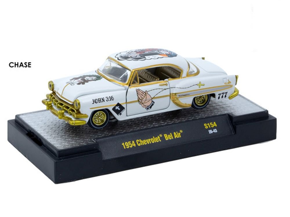 "Auto-Thentics" 6 piece Set Release S154 IN DISPLAY CASES Limited Edition 1/64 Diecast Model Cars by M2 Machines view 3