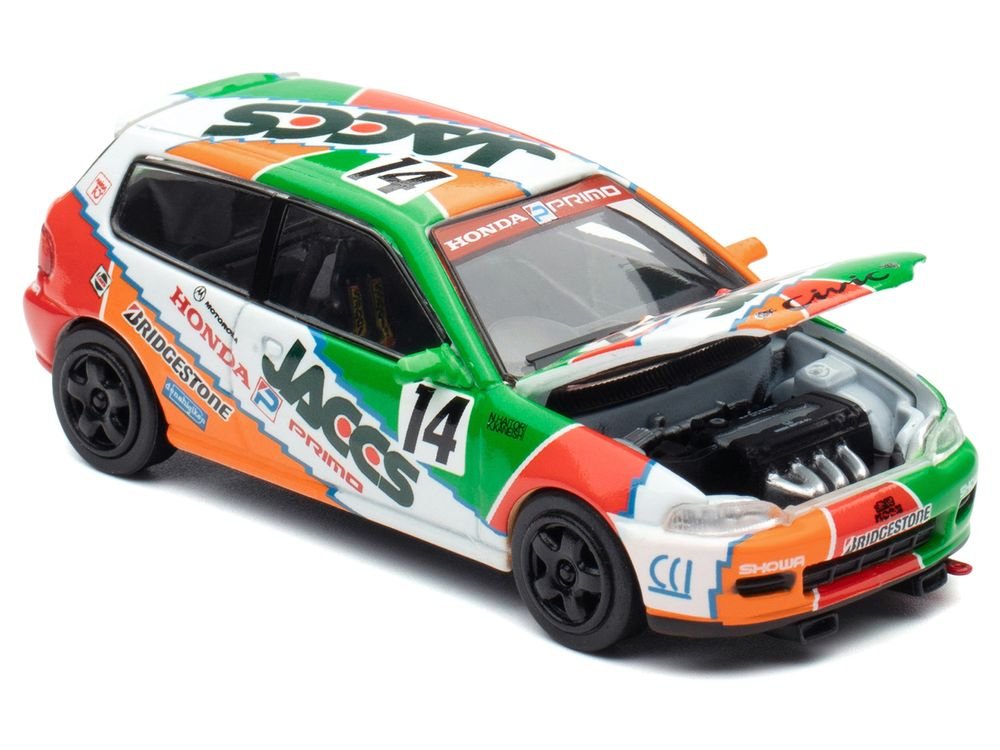 Honda Civic EG6 RHD (Right Hand Drive) #14 JACCS "Japanese Touring Car Championship" (1993) 1/64 Diecast Model Car by BM Creations view 2