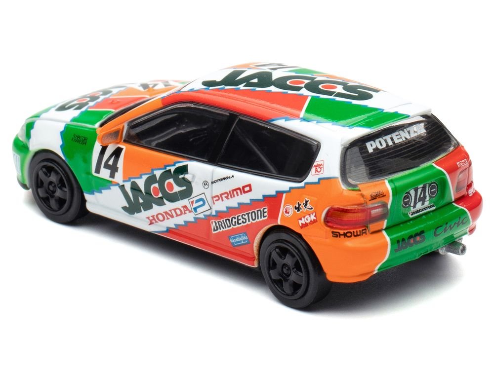 Honda Civic EG6 RHD (Right Hand Drive) #14 JACCS "Japanese Touring Car Championship" (1993) 1/64 Diecast Model Car by BM Creations view 4