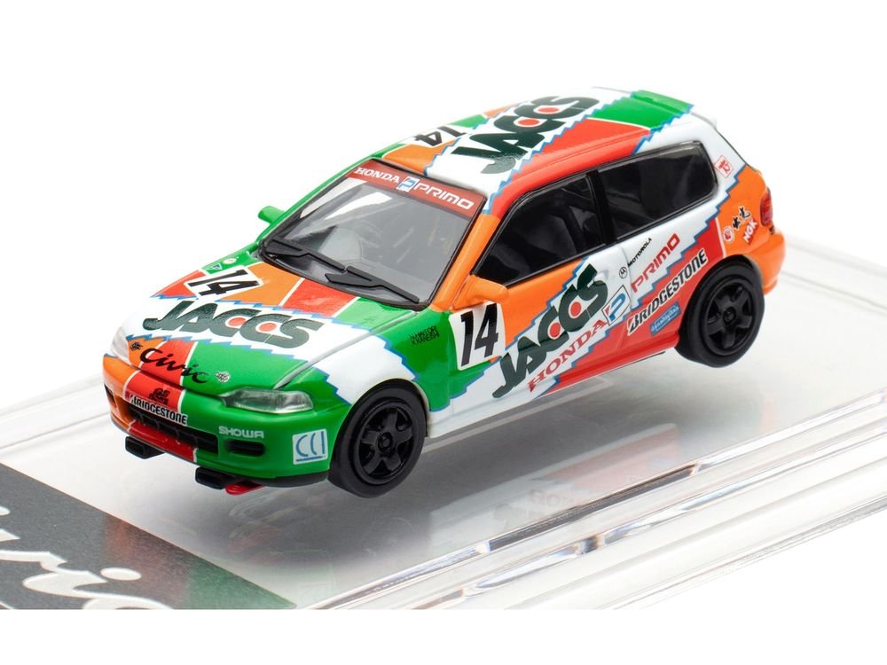 Honda Civic EG6 RHD (Right Hand Drive) #14 JACCS "Japanese Touring Car Championship" (1993) 1/64 Diecast Model Car by BM Creations view 5