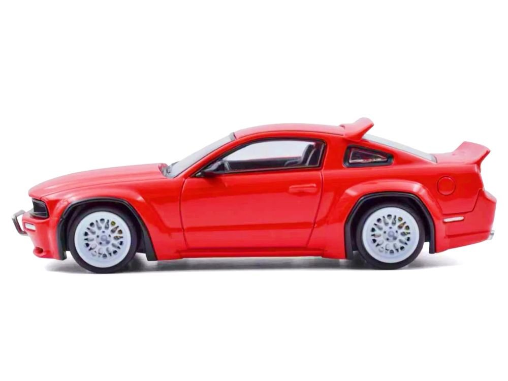 Pandem Mustang Red 1/64 Diecast Model Car by Model Model view 2