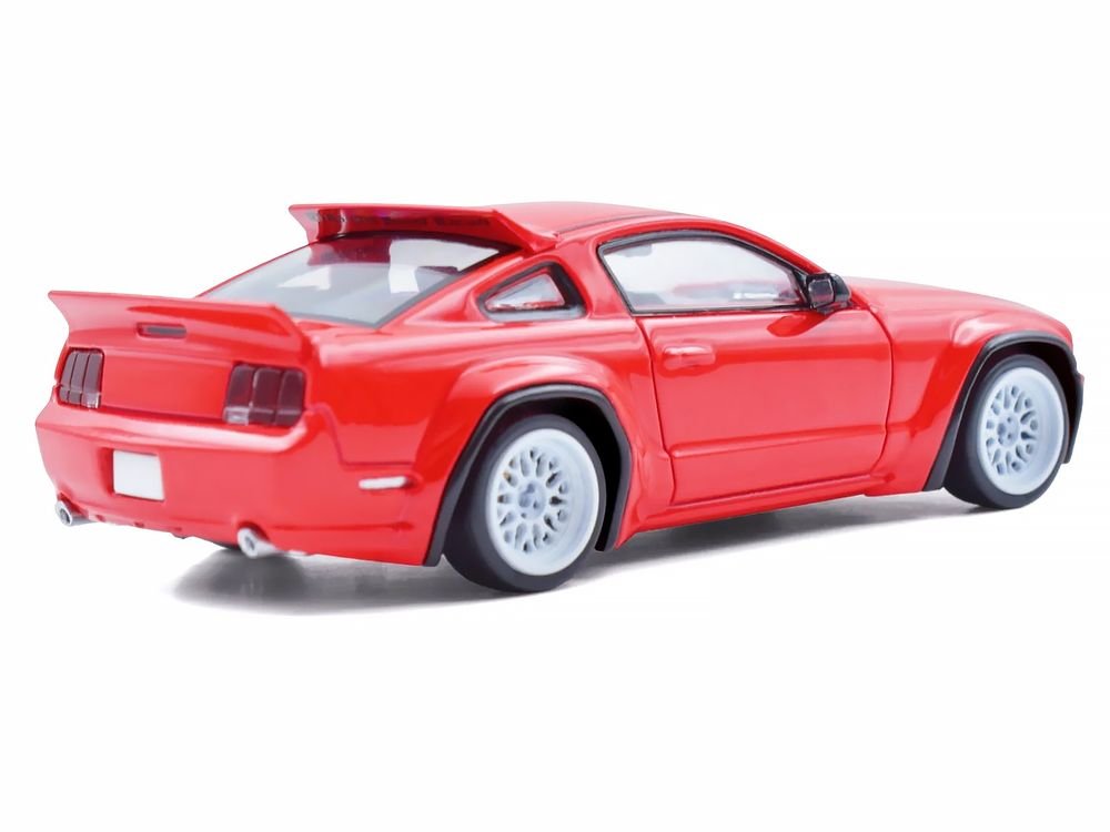 Pandem Mustang Red 1/64 Diecast Model Car by Model Model view 3