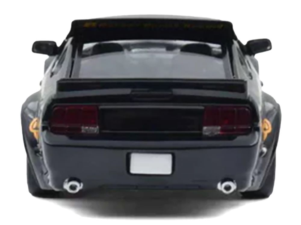 Pandem Mustang Black with Gold Graphics 1/64 Diecast Model Car by Model Model view 5