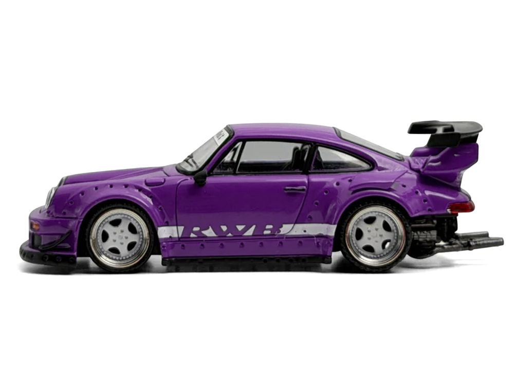 RWB 930 Purple with White Stripes 1/64 Diecast Model Car by Model Model view 2