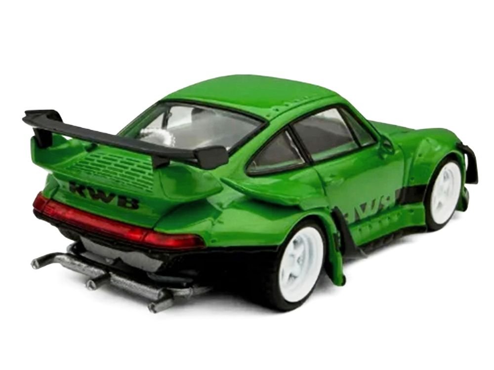 RWB 993 Green with Black Stripes 1/64 Diecast Model Car by Model Model view 3