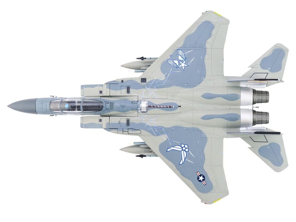 McDonnell Douglas F-15C Eagle Fighter Aircraft "86-0171 Florida ANG 75th Anniversary" (2022) United States Air Force "Air Power Series" 1/72 Diecast Model by Hobby Master view 4
