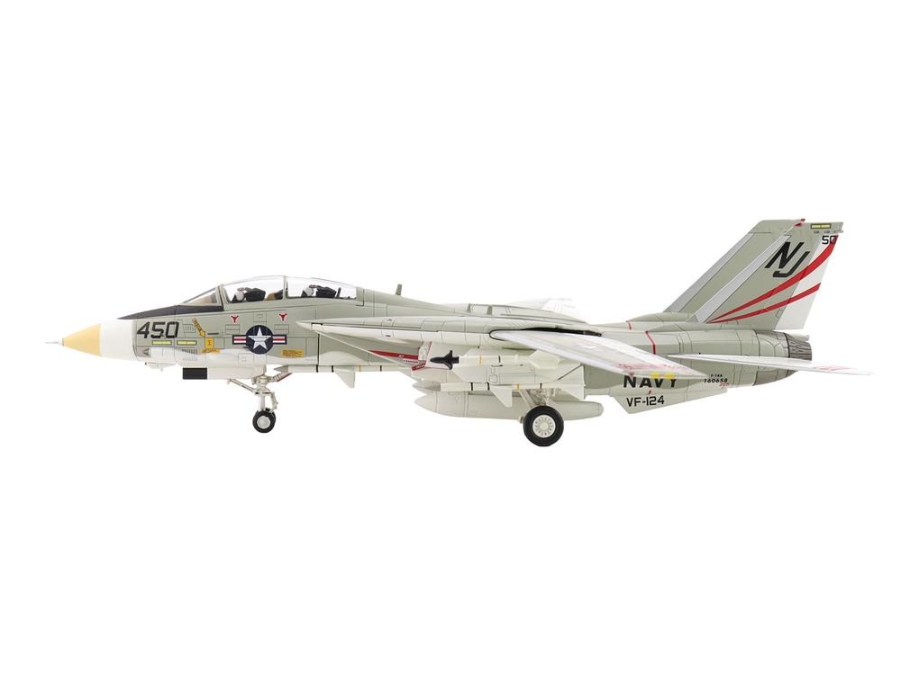 Grumman F-14A Tomcat Fighter Aircraft "VFA-124 Gunfighters" (1978) United States Navy "Air Power Series" 1/72 Diecast Model by Hobby Master view 2