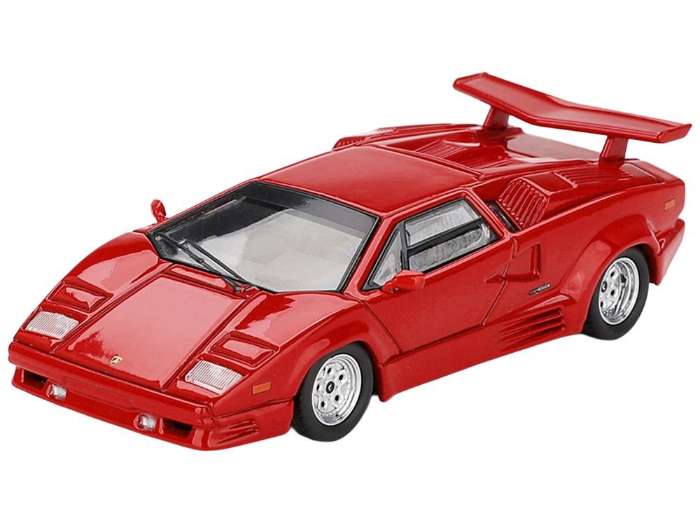 Lamborghini Countach "25th Anniversary" Red Limited Edition 1/64 Diecast Model Car by Mini GT view 2