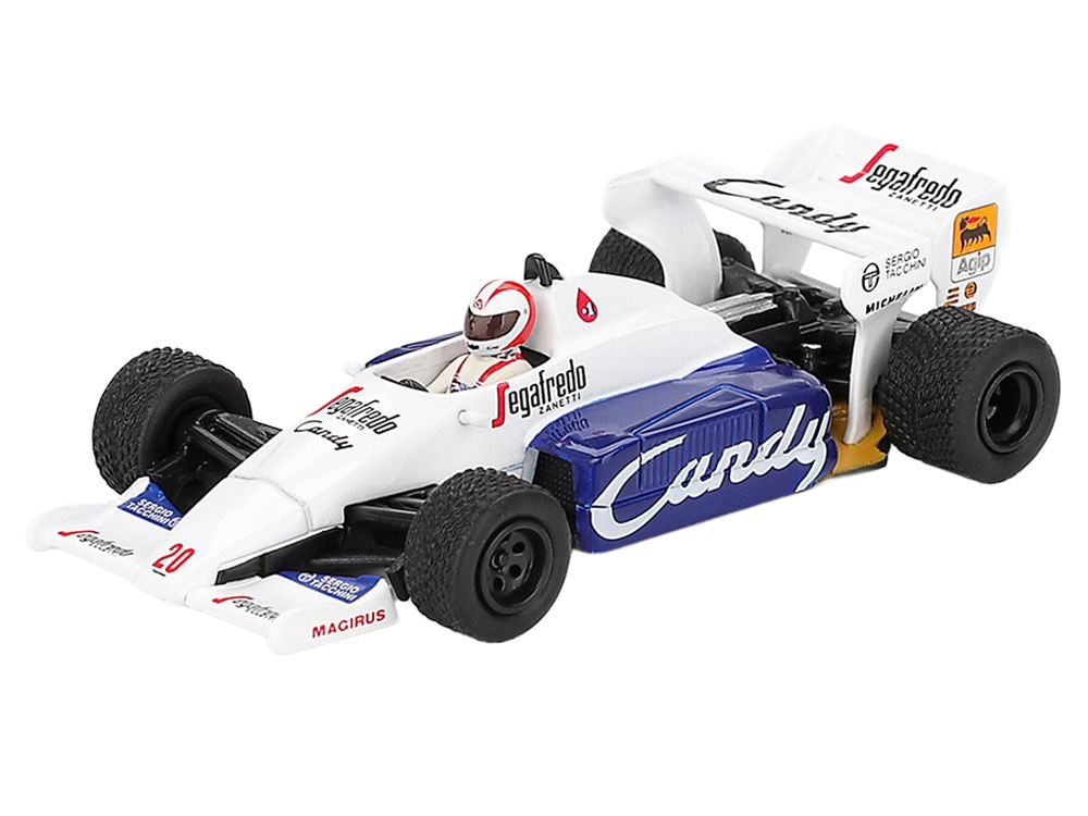 Toleman TG184 #20 Johnny Cecotto Formula One F1 "Monaco GP" (1984) with Driver Figure Limited Edition 1/64 Diecast Model Car by Mini GT view 2