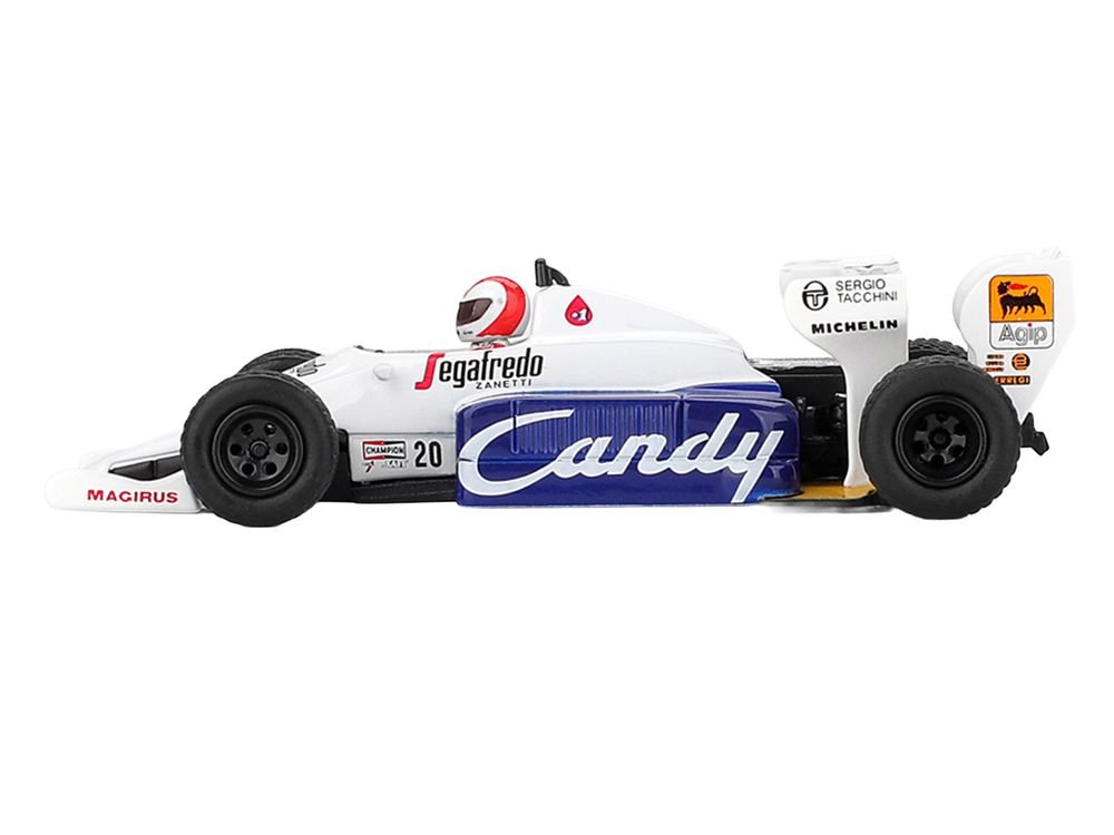 Toleman TG184 #20 Johnny Cecotto Formula One F1 "Monaco GP" (1984) with Driver Figure Limited Edition 1/64 Diecast Model Car by Mini GT view 3