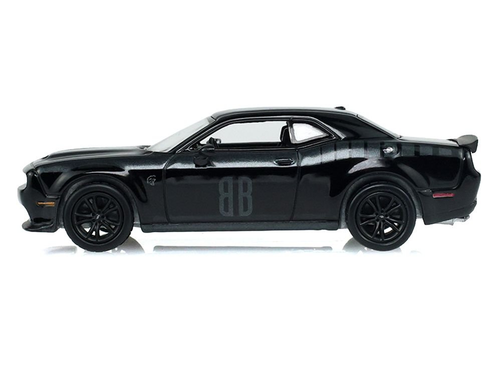 2017 Dodge Challenger SRT Hellcat Widebody Black "Black Bandit" Series 31 1/64 Diecast Model Car by Greenlight view 2