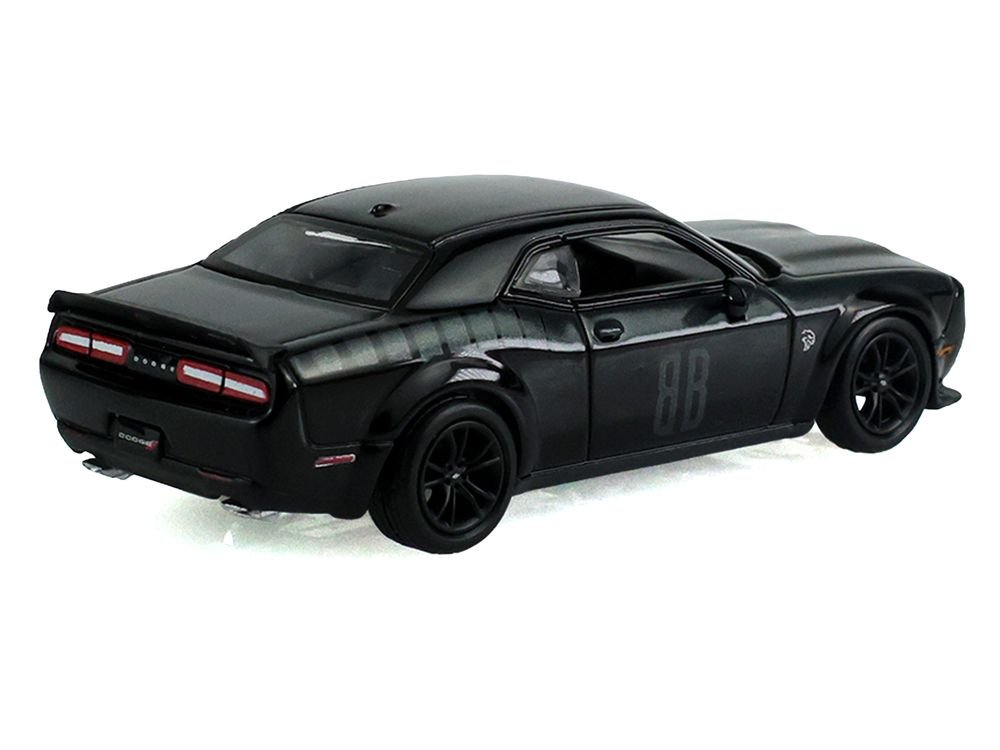 2017 Dodge Challenger SRT Hellcat Widebody Black "Black Bandit" Series 31 1/64 Diecast Model Car by Greenlight view 3