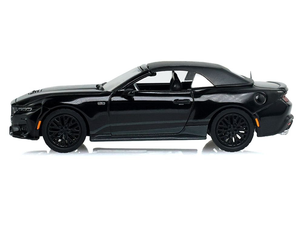 2024 Ford Mustang GT Convertible Black "Black Bandit" Series 31 1/64 Diecast Model Car by Greenlight view 2