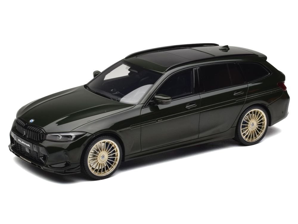 2025 BMW Alpina B3 GT Touring Green Metallic 1/18 Model Car by GT Spirit view 2