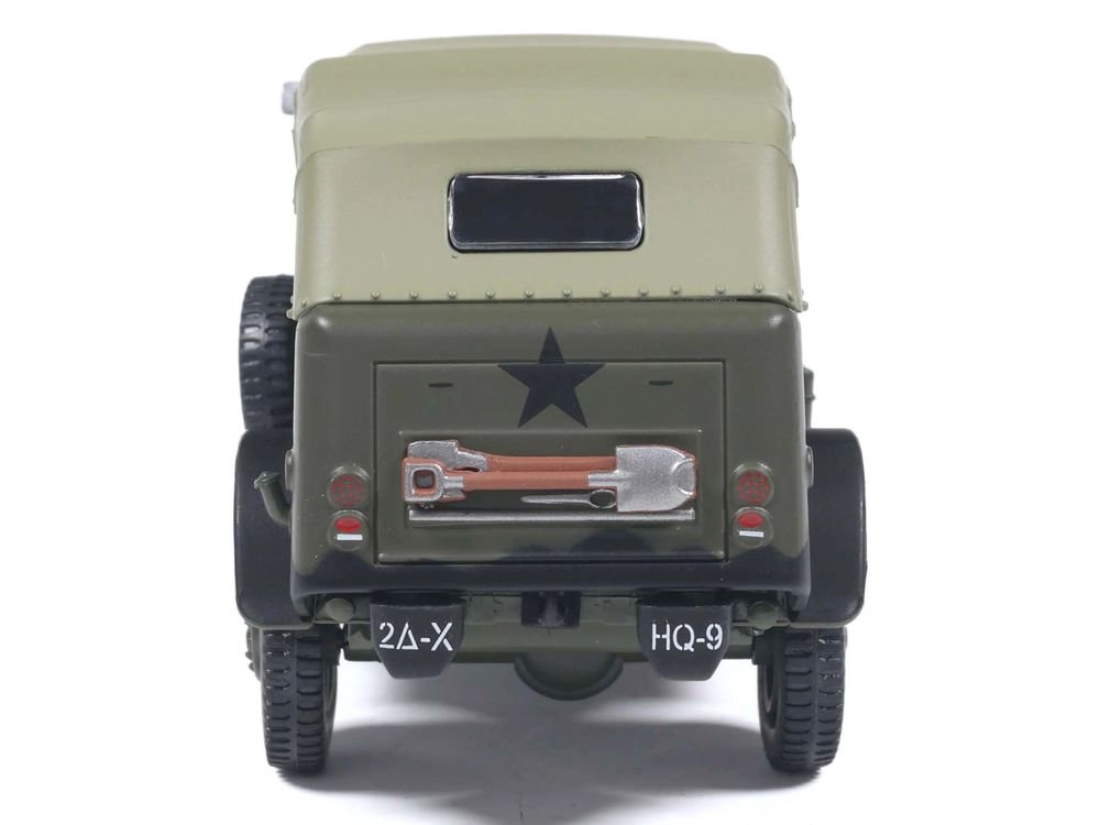 Dodge WC-6 Command Car with Canvas Top Olive Drab "2nd Armored Division France" (1944) United States Army 1/43 Diecast Model by Militaria Die Cast view 4