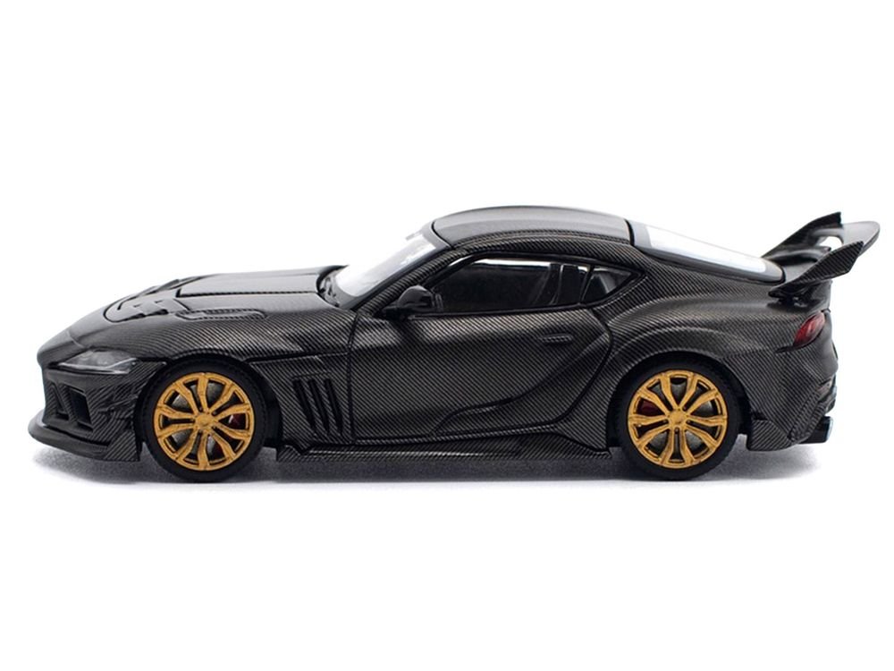 Toyota DarwinPro 66G WBK Supra A90 Full Carbon 1/64 Diecast Model Car by Pop Race view 2