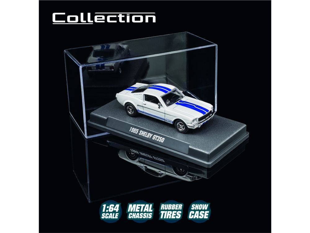 1965 Shelby GT350 White with Blue Stripes "Collection" Series 1/64 Diecast Model Car by Majorette view 5