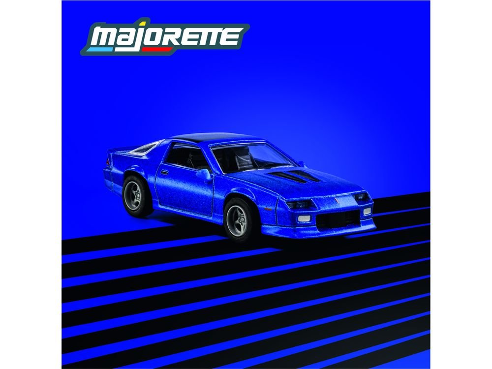 1985 Chevrolet Camaro Blue Metallic with Black Top "Collection" Series 1/64 Diecast Model Car by Majorette view 4
