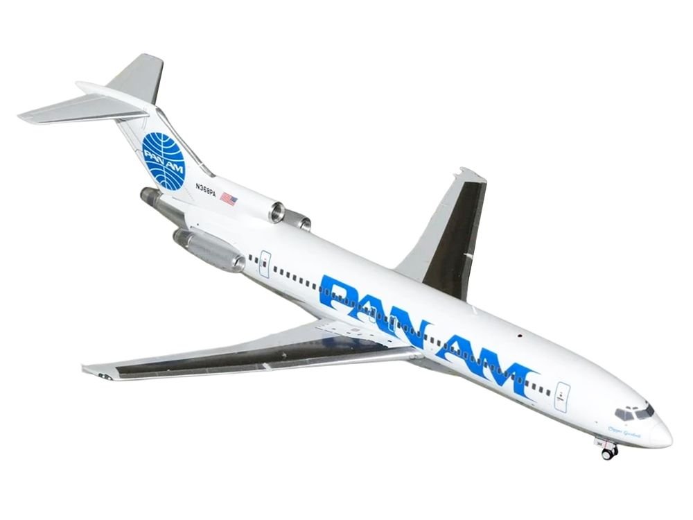 Boeing 727-200 Commercial Aircraft "Pan American World Airways - Clipper Goodwill" (N368PA) White with Blue Tail Graphics "Gemini 200" Series 1/200 Diecast Model Airplane by GeminiJets view 2