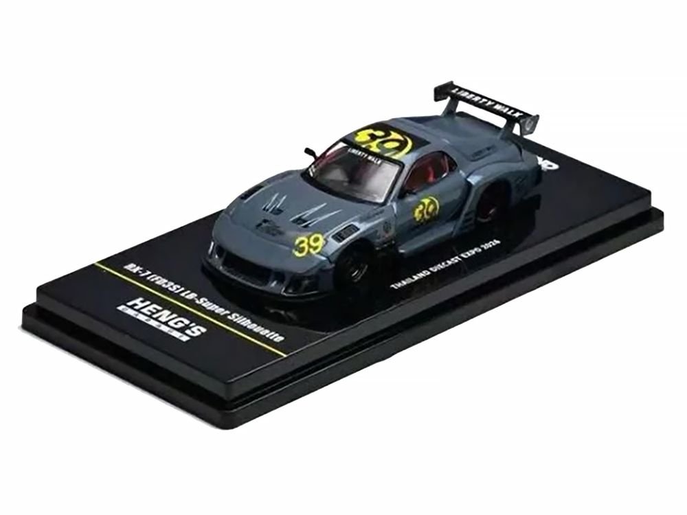 Mazda RX7 (FD3S) LB-Super Silhouette RHD (Right Hand Drive) #39 "Heng's Garage" Gray "Thailand Diecast Expo 2026 Event Edition" 1/64 Diecast Model Car by Inno Models view 4